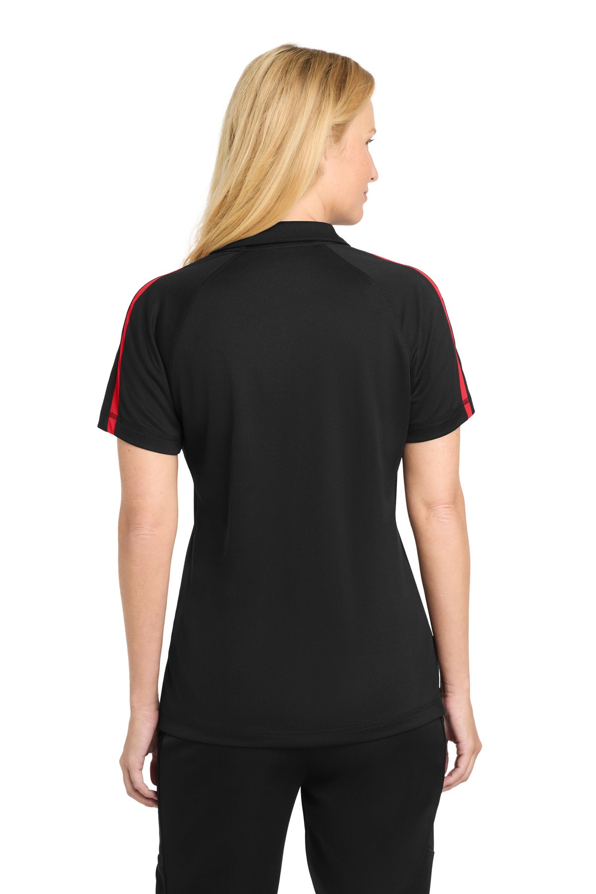 Custom Embroidered Sport-Tek Polos/Knits in Black/ Red