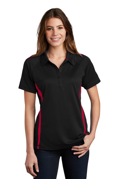 Sport-Tek Women's PosiCharge Micro-Mesh Colorblock Polo. LST685