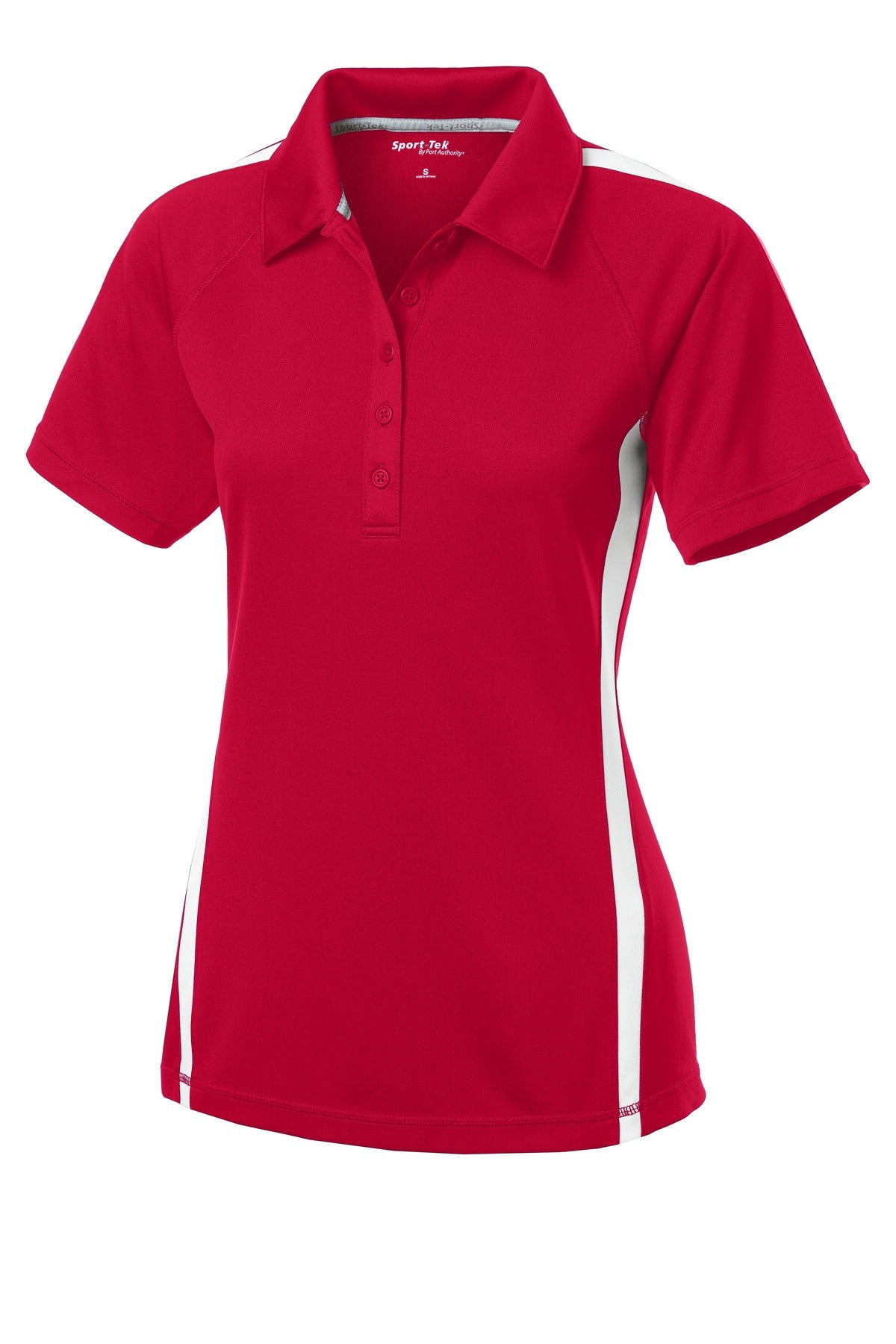 Custom Embroidered Sport-Tek Polos/Knits in True Red/ White