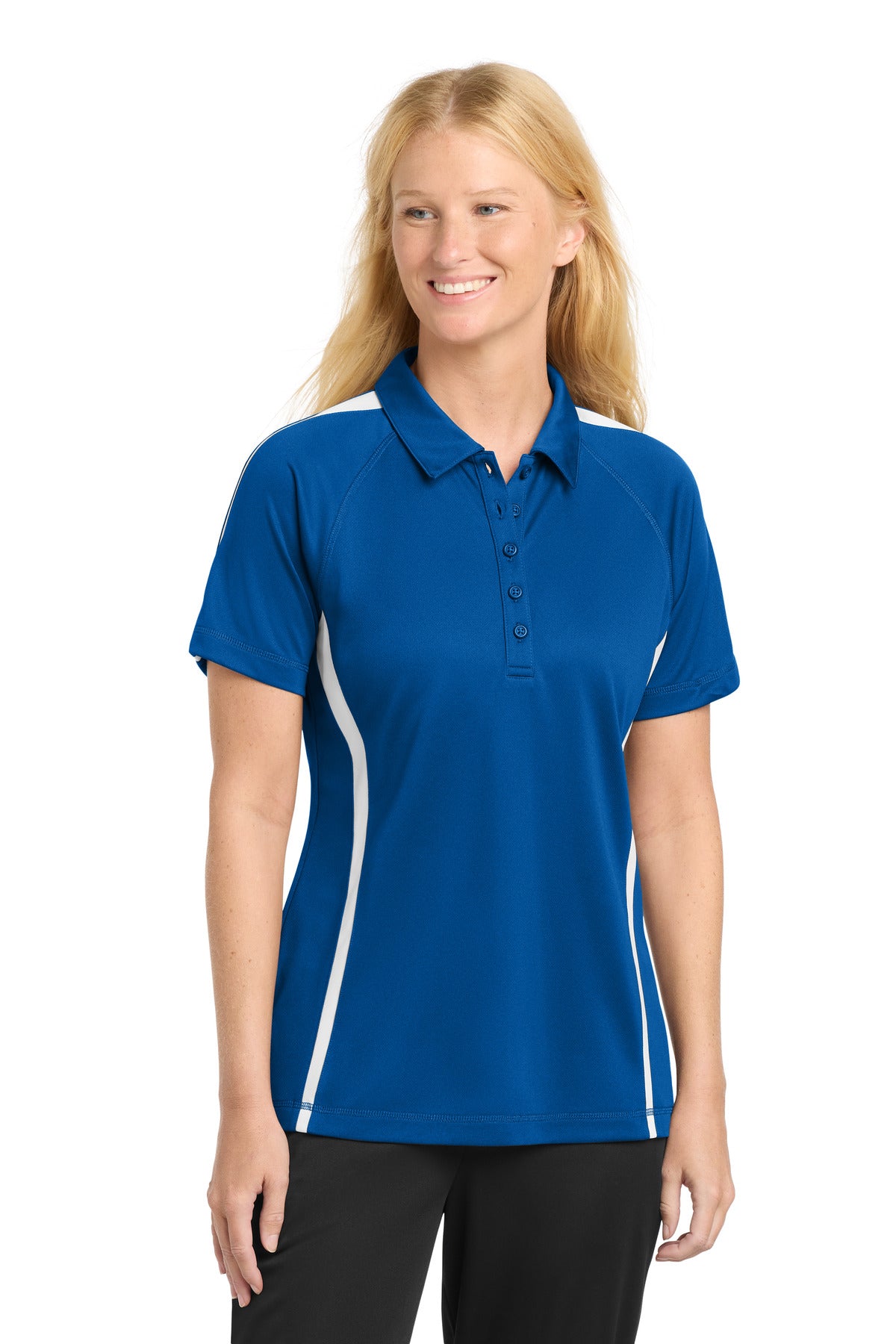 Custom Embroidered Sport-Tek Polos/Knits in True Royal/ White
