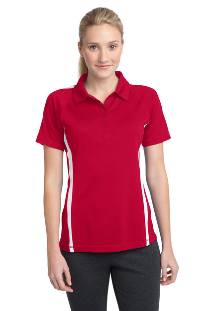 Sport-Tek Women's PosiCharge Micro-Mesh Colorblock Polo. LST685