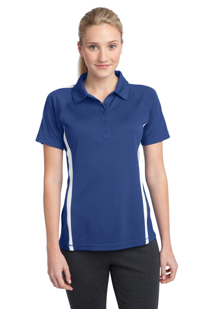 Sport-Tek Women's PosiCharge Micro-Mesh Colorblock Polo. LST685
