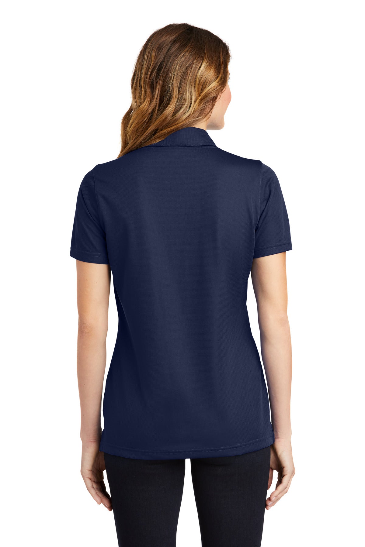 Custom Embroidered Sport-Tek Women's PosiCharge Active Textured Polo. LST690,True Navy