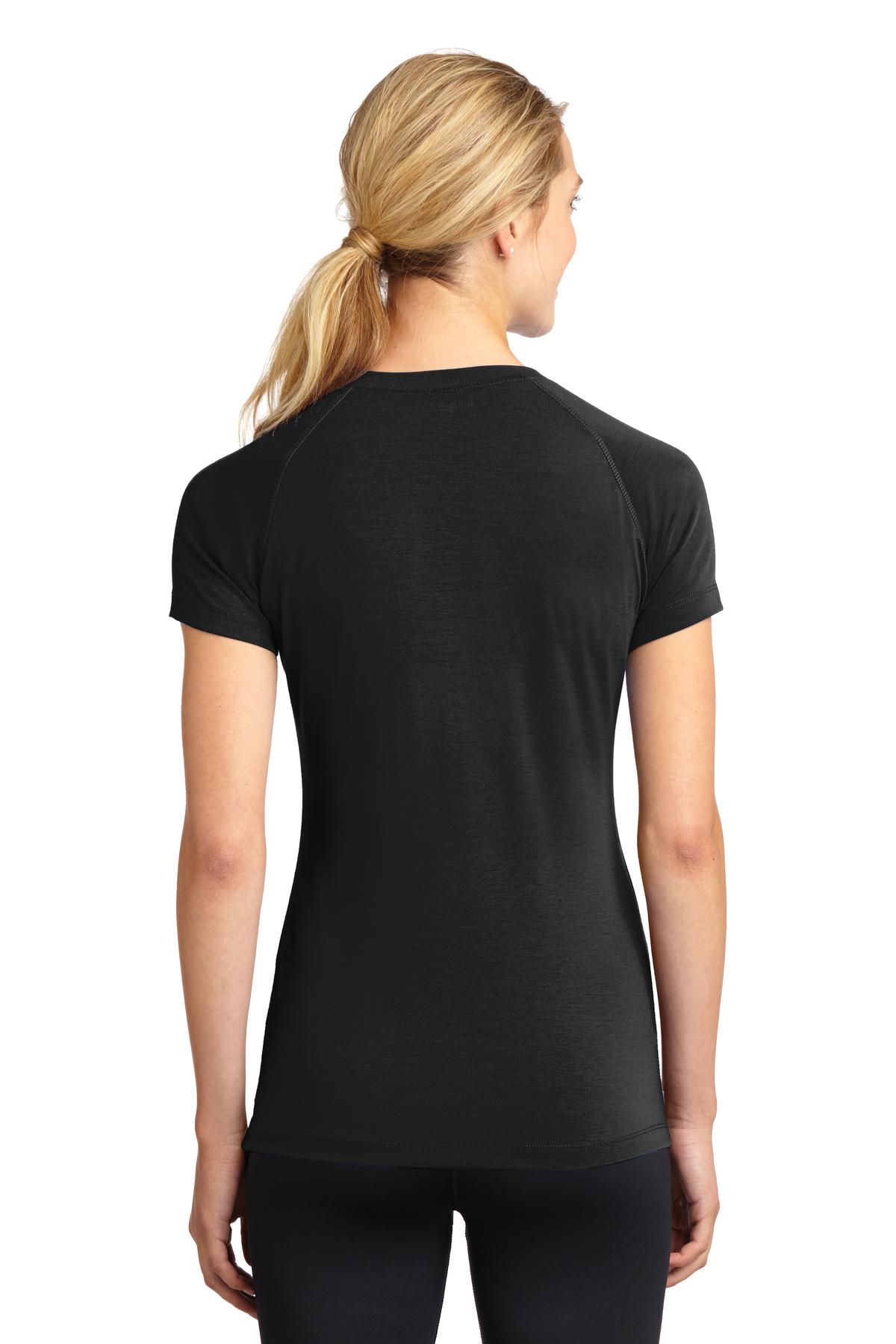 Custom Embroidered Sport-Tek Women's Ultimate Performance V-Neck. LST700,Black