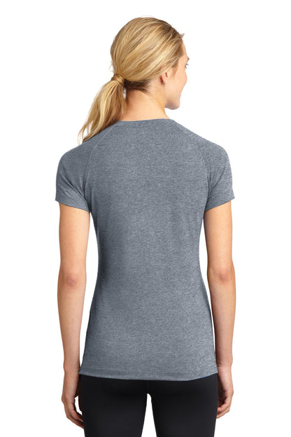Custom Embroidered Sport-Tek Women's Ultimate Performance V-Neck. LST700,Heather Grey