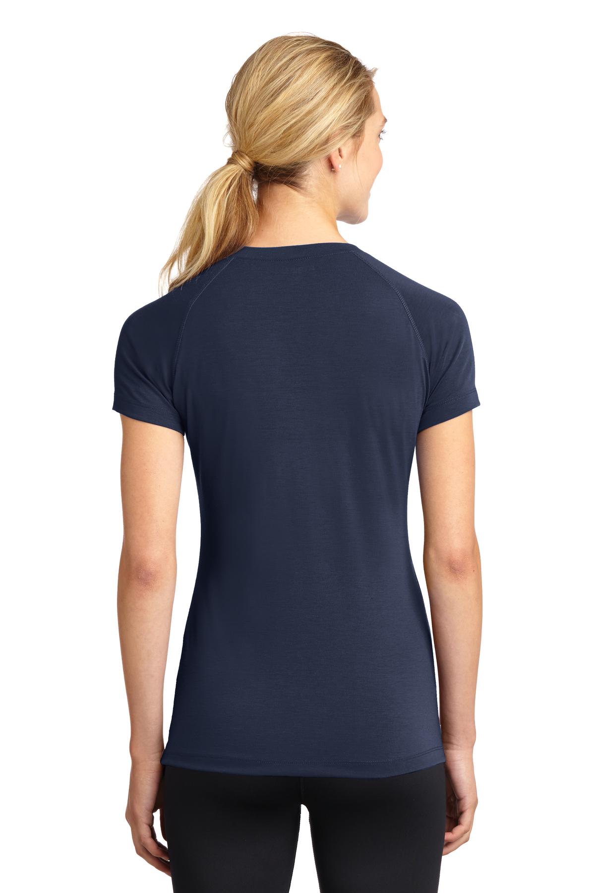Custom Embroidered Sport-Tek Women's Ultimate Performance V-Neck. LST700,True Navy