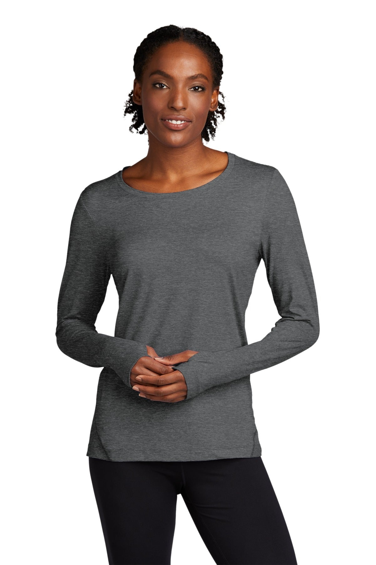 Sport-Tek  Women's Exchange 1.5 Long Sleeve Crew. LST710