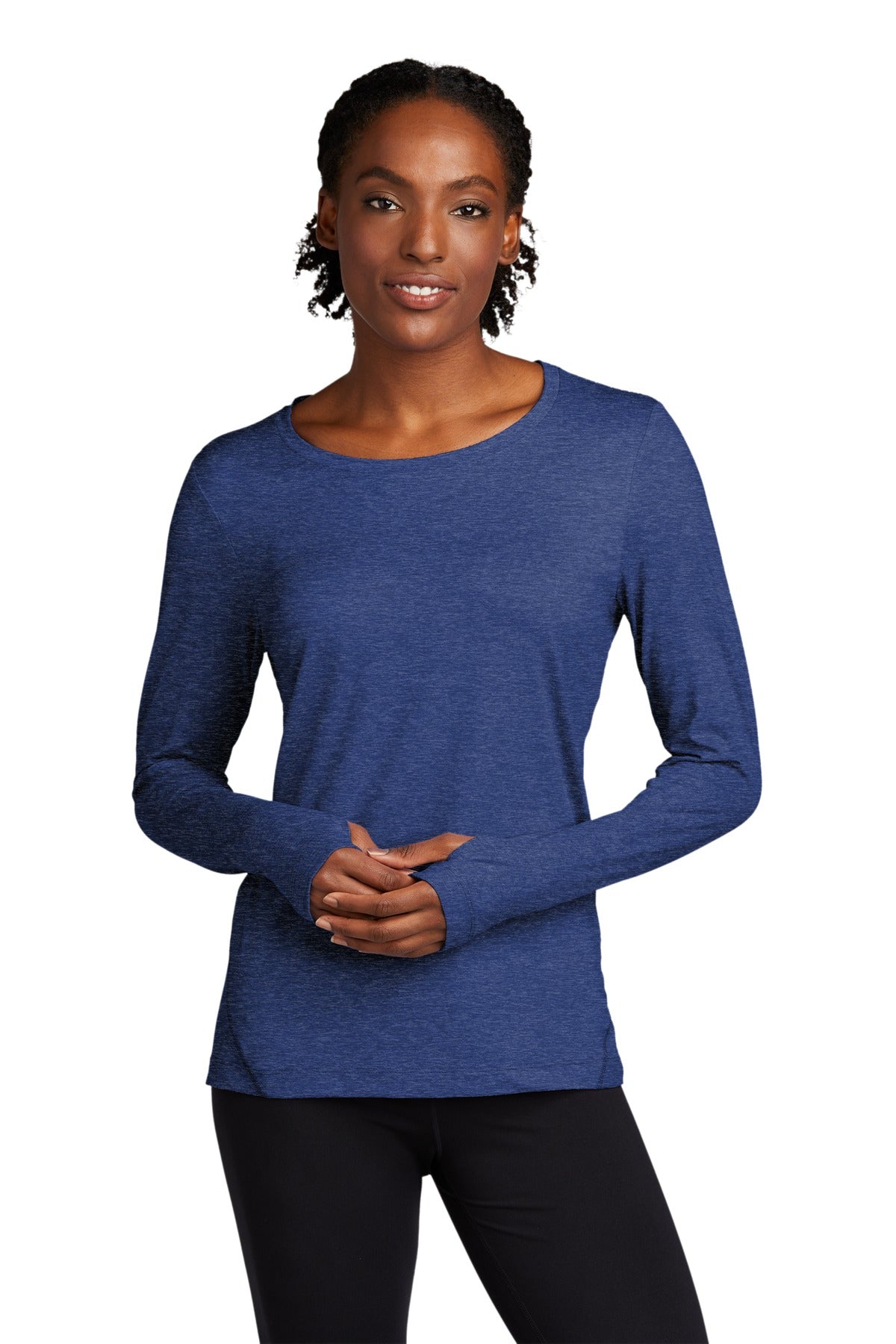 Sport-Tek  Women's Exchange 1.5 Long Sleeve Crew. LST710