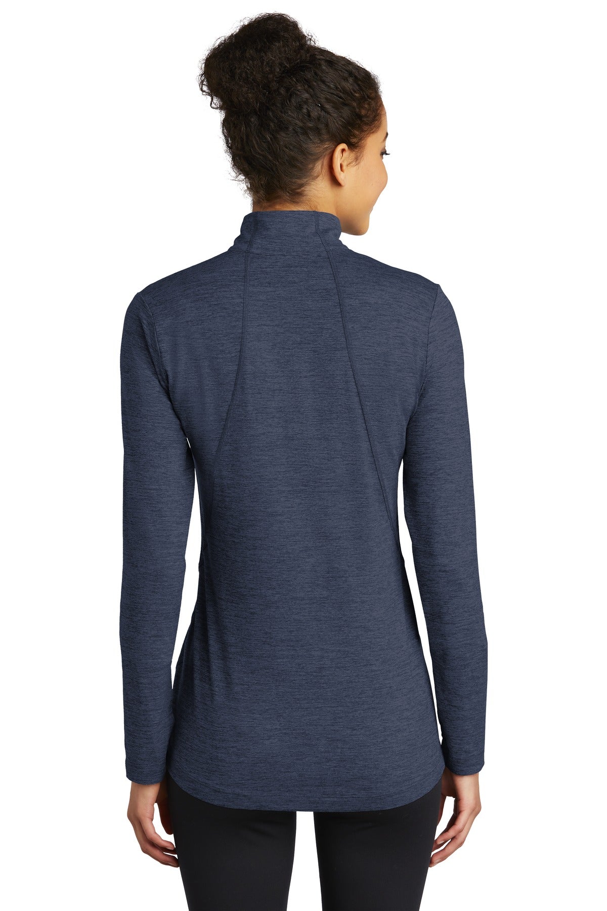 Custom Embroidered Sport-Tek Women's Exchange 1.5 Long Sleeve 1/2-Zip LST711,Dark Denim Heather