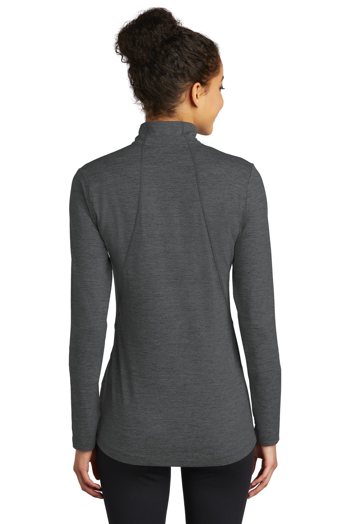 Custom Embroidered Sport-Tek Women's Exchange 1.5 Long Sleeve 1/2-Zip LST711,Graphite Heather