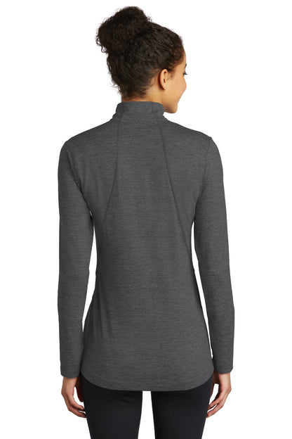 Custom Embroidered Sport-Tek Women's Exchange 1.5 Long Sleeve 1/2-Zip LST711,Graphite Heather