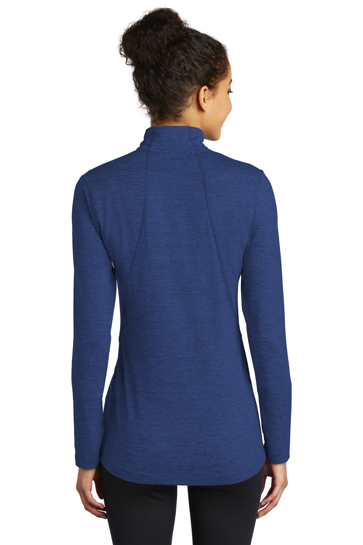 Custom Embroidered Sport-Tek Women's Exchange 1.5 Long Sleeve 1/2-Zip LST711,True Royal Heather