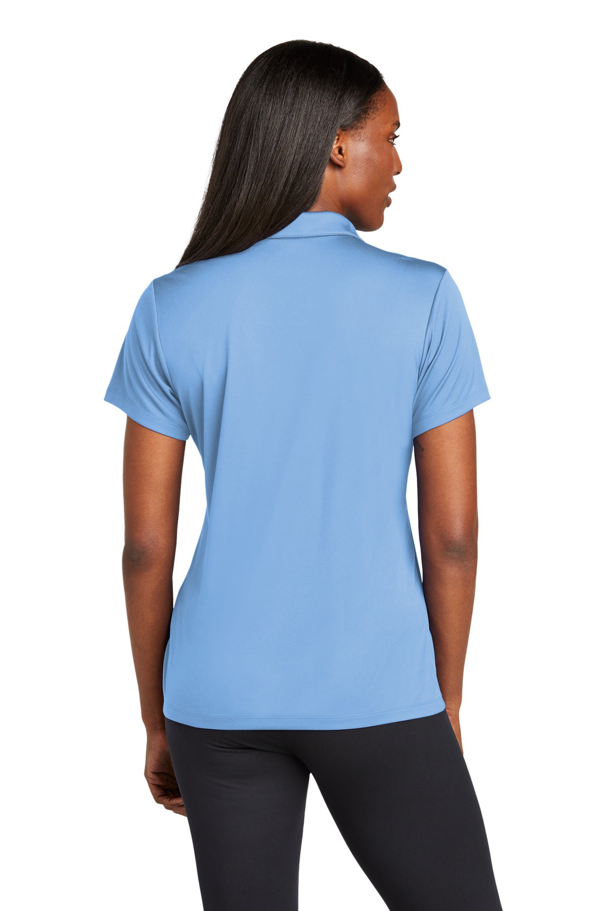 Custom Embroidered Sport-Tek Women's PosiCharge Re-Compete Polo LST725,Carolina Blue