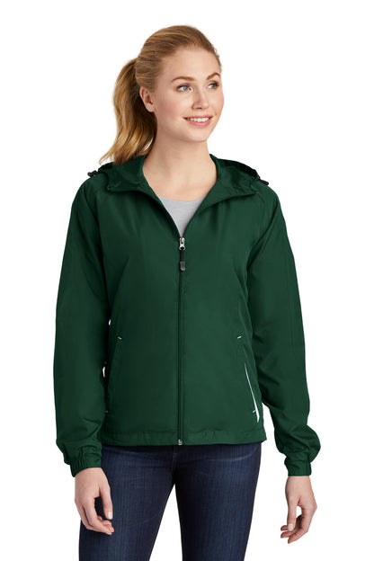Sport-Tek Women's Colorblock Hooded Raglan Jacket. LST76