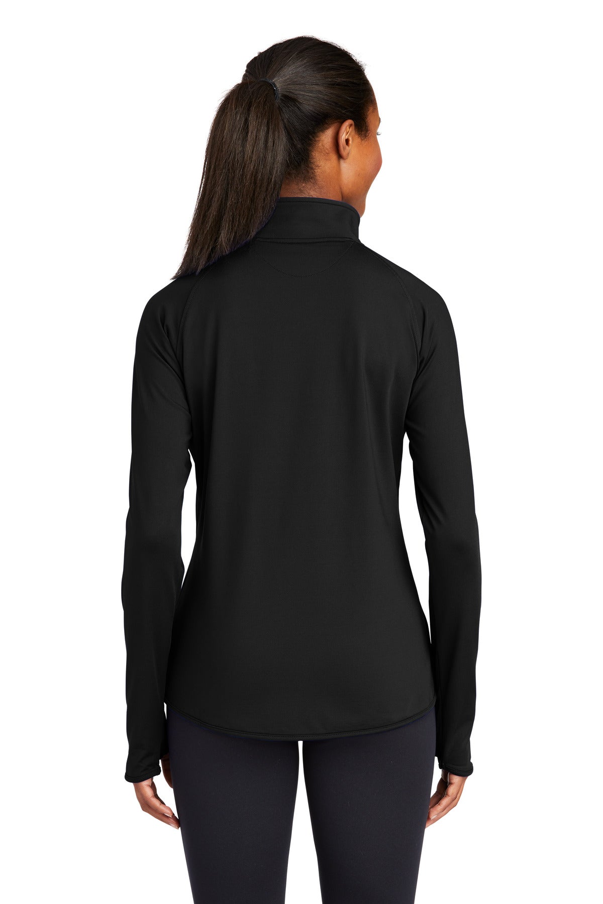 Custom Embroidered Sport-Tek Women's Sport-Wick Stretch 1/4-Zip Pullover. LST850,Black