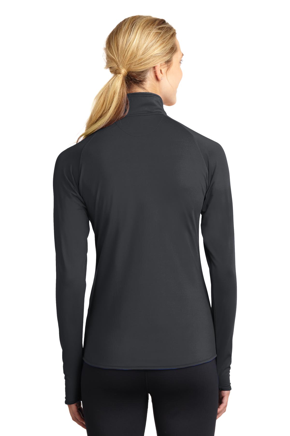 Custom Embroidered Sport-Tek Women's Sport-Wick Stretch 1/4-Zip Pullover. LST850,Charcoal Grey