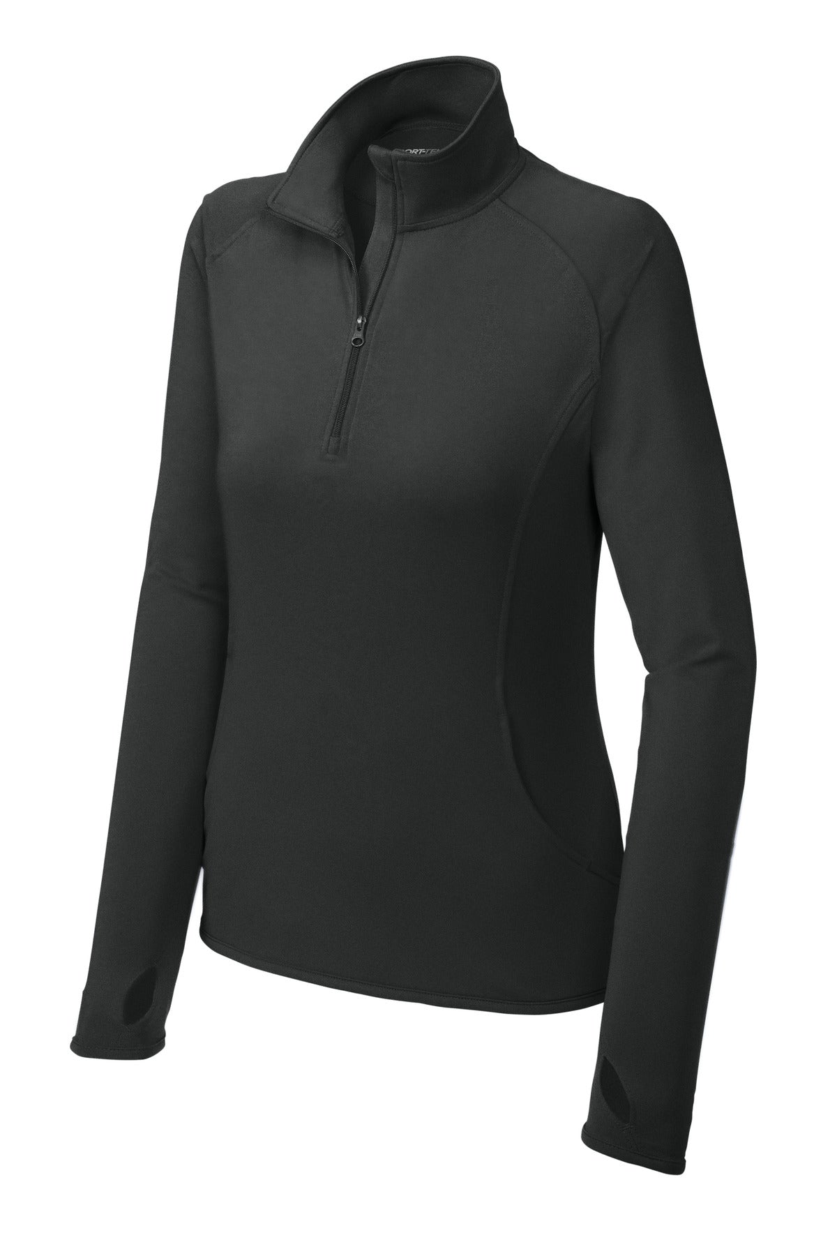 Sport-Tek Women's Sport-Wick Stretch 1/4-Zip Pullover. LST850 Charcoal Grey