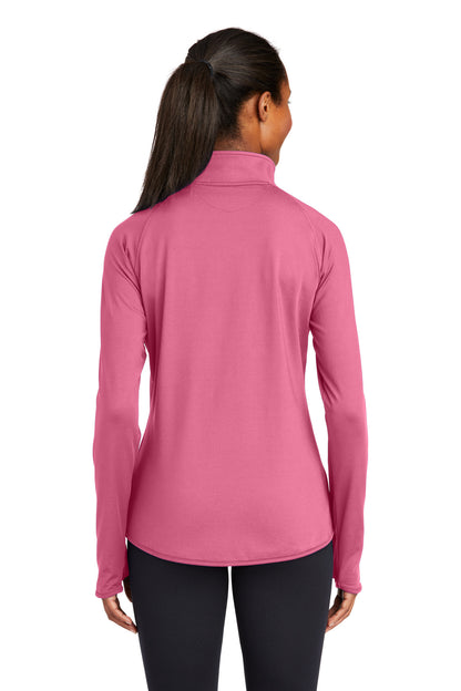 Custom Embroidered Sport-Tek Women's Sport-Wick Stretch 1/4-Zip Pullover. LST850,Dusty Rose