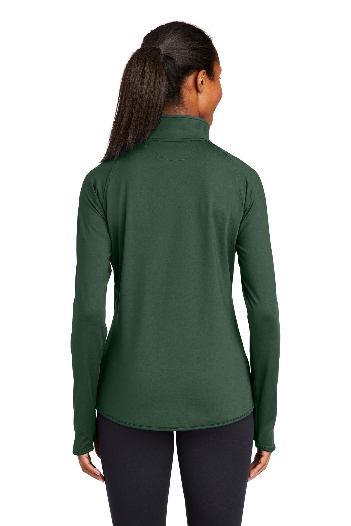 Custom Embroidered Sport-Tek Women's Sport-Wick Stretch 1/4-Zip Pullover. LST850,Forest Green