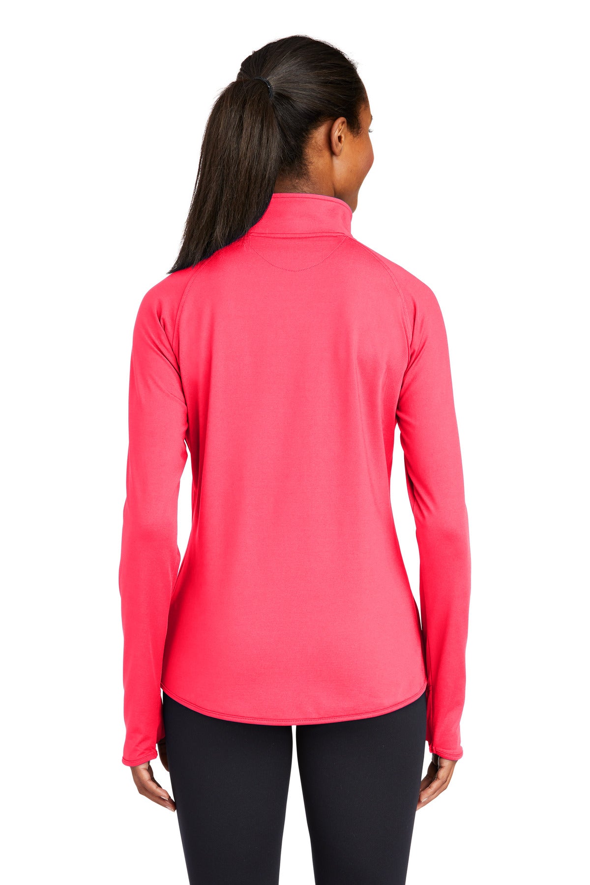 Custom Embroidered Sport-Tek Women's Sport-Wick Stretch 1/4-Zip Pullover. LST850,Hot Coral