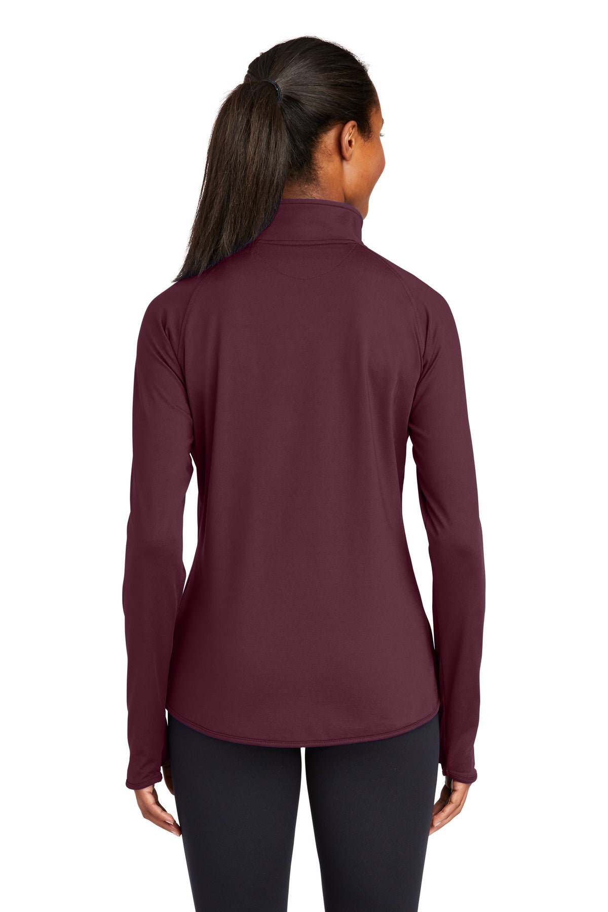Custom Embroidered Sport-Tek Women's Sport-Wick Stretch 1/4-Zip Pullover. LST850,Maroon