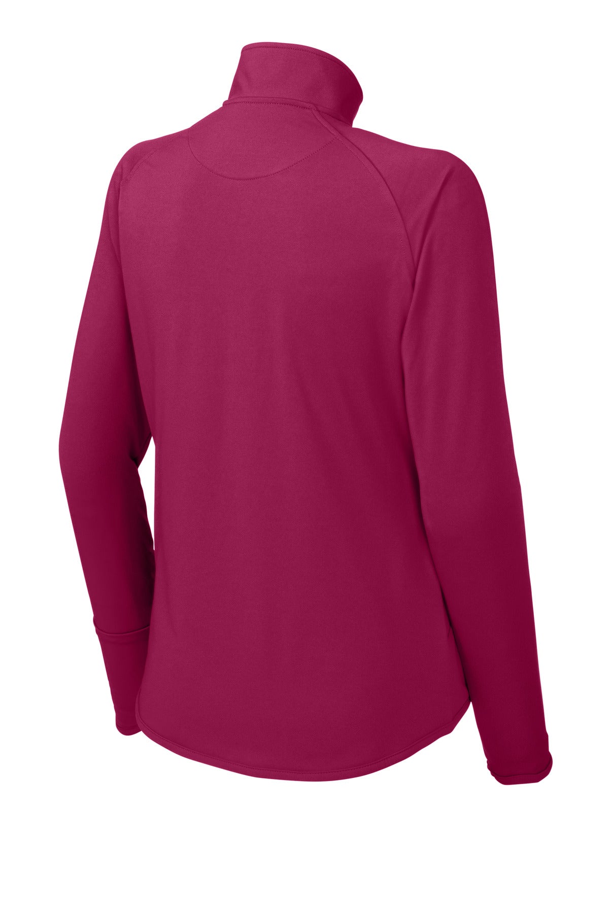 Sport-Tek Women's Sport-Wick Stretch 1/4-Zip Pullover. LST850 Pink Rush