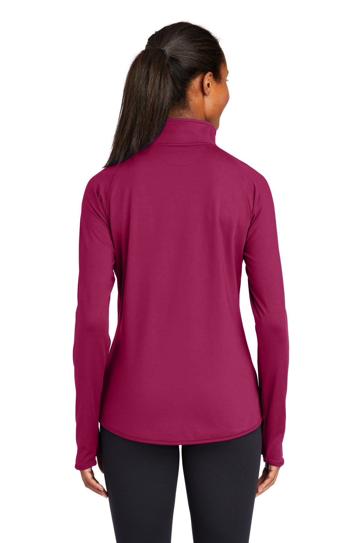 Custom Embroidered Sport-Tek Women's Sport-Wick Stretch 1/4-Zip Pullover. LST850,Pink Rush