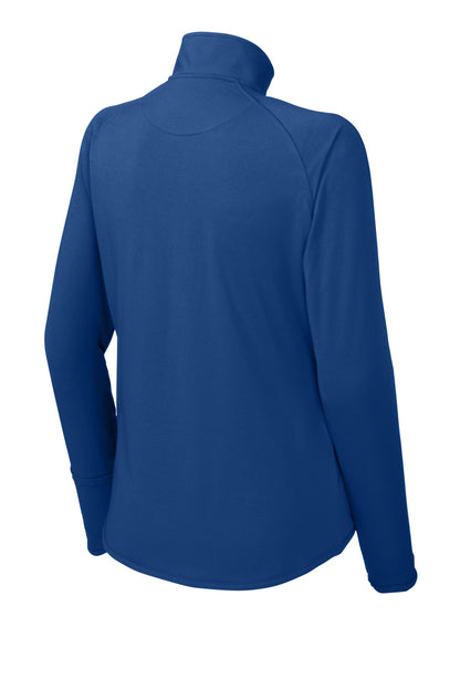 Sport-Tek Women's Sport-Wick Stretch 1/4-Zip Pullover. LST850 True Royal