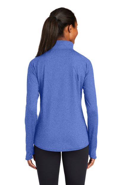 Custom Embroidered Sport-Tek Women's Sport-Wick Stretch 1/4-Zip Pullover. LST850,True Royal Heather