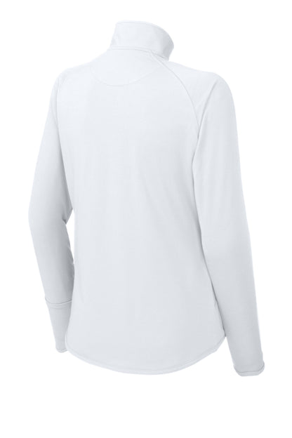 Sport-Tek Women's Sport-Wick Stretch 1/4-Zip Pullover. LST850 White