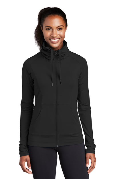 Sport-Tek Women's Sport-Wick Stretch Full-Zip Jacket. LST852