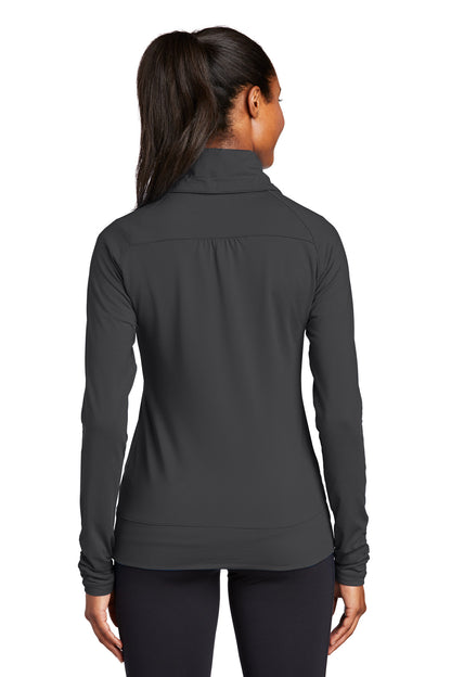 Custom Embroidered Sport-Tek Women's Sport-Wick Stretch Full-Zip Jacket. LST852,Charcoal Grey