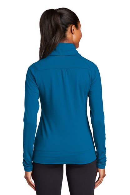 Custom Embroidered Sport-Tek Women's Sport-Wick Stretch Full-Zip Jacket. LST852,Peacock Blue
