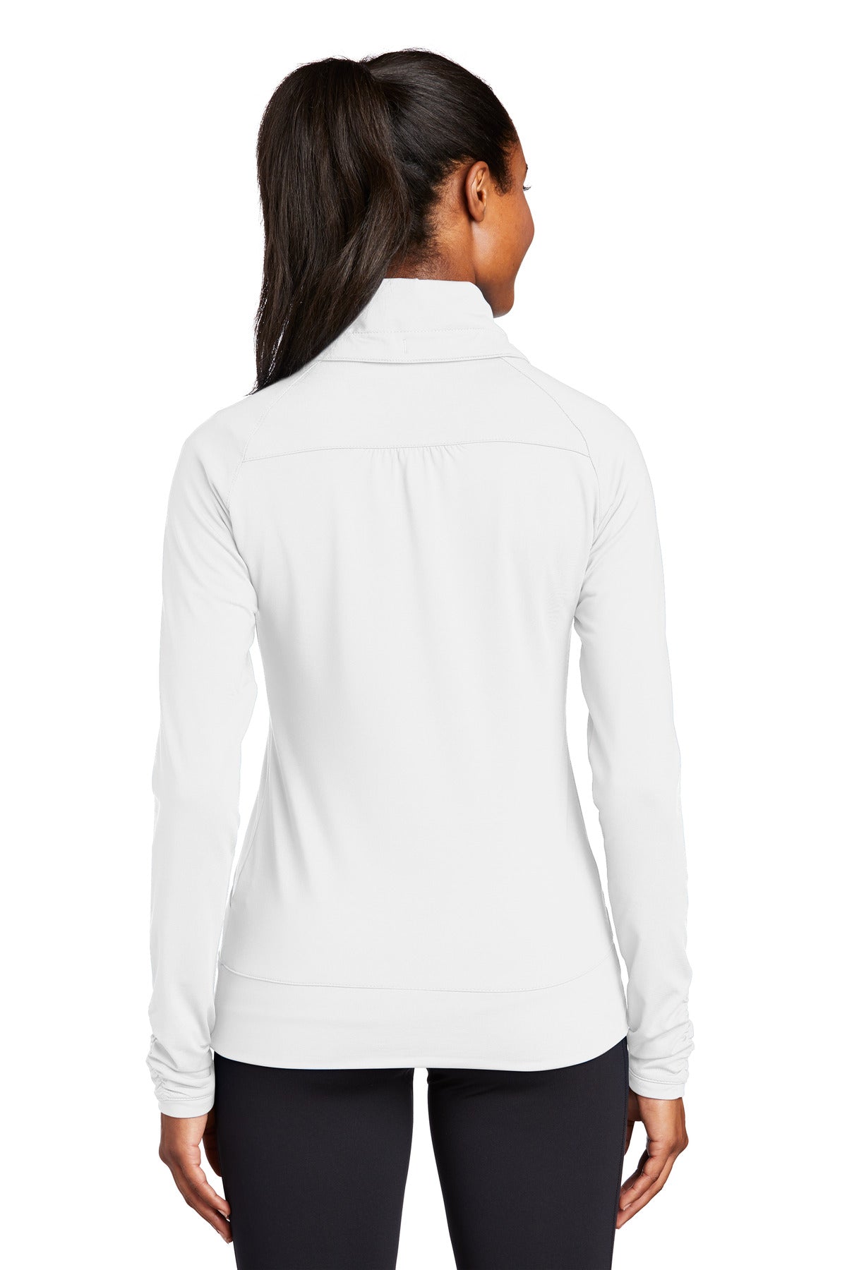 Custom Embroidered Sport-Tek Women's Sport-Wick Stretch Full-Zip Jacket. LST852,White