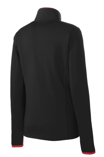 Sport-Tek Women's Sport-Wick Stretch Contrast Full-Zip Jacket.  LST853