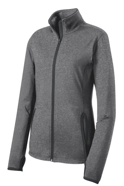 Sport-Tek Women's Sport-Wick Stretch Contrast Full-Zip Jacket.  LST853