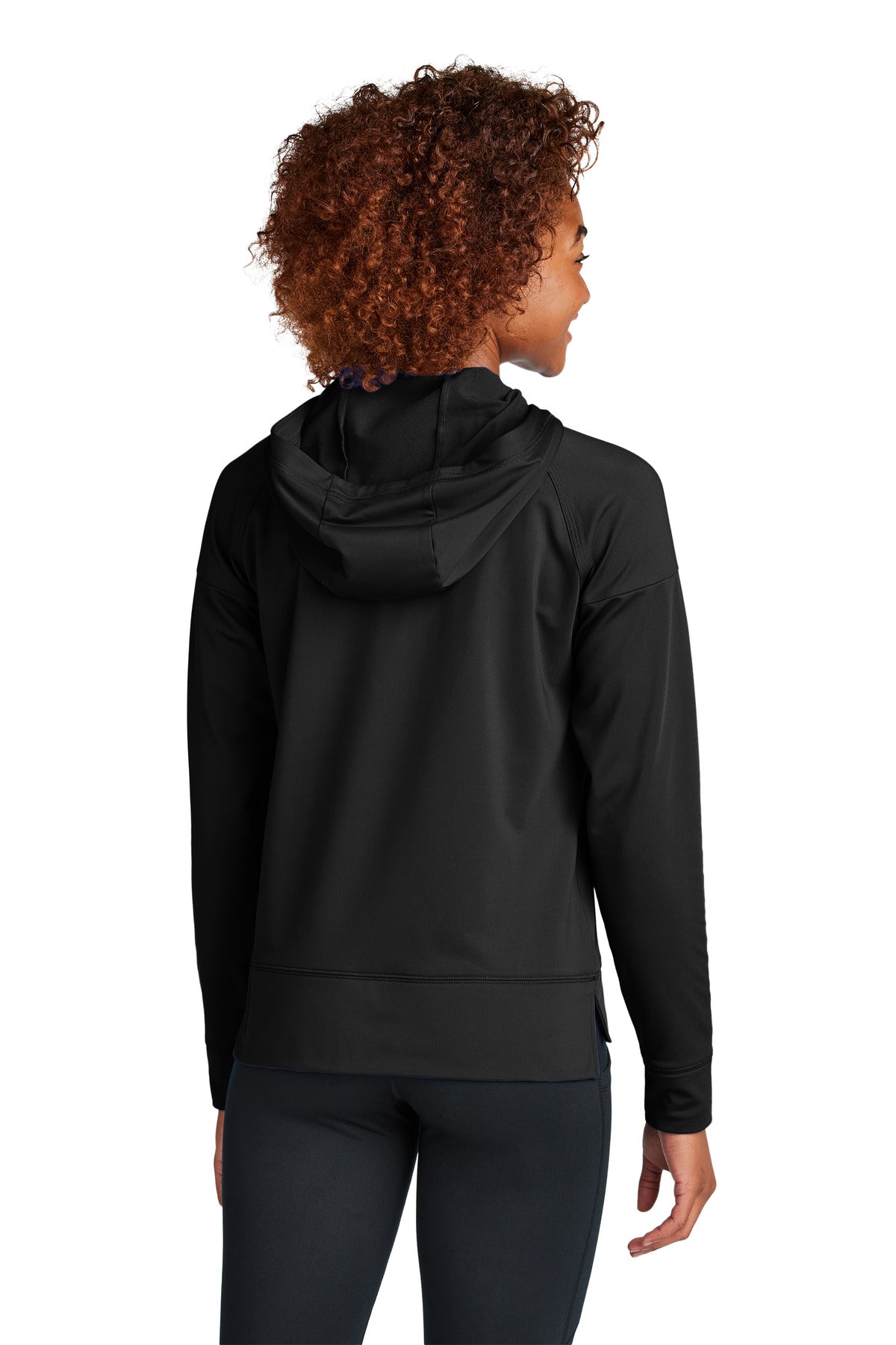 Custom Embroidered Sport-Tek Women's Sport-Wick Stretch 1/2-Zip Hoodie LST856,Black