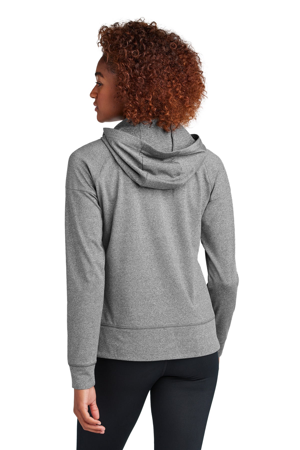 Custom Embroidered Sport-Tek Women's Sport-Wick Stretch 1/2-Zip Hoodie LST856,Charcoal Grey Heather