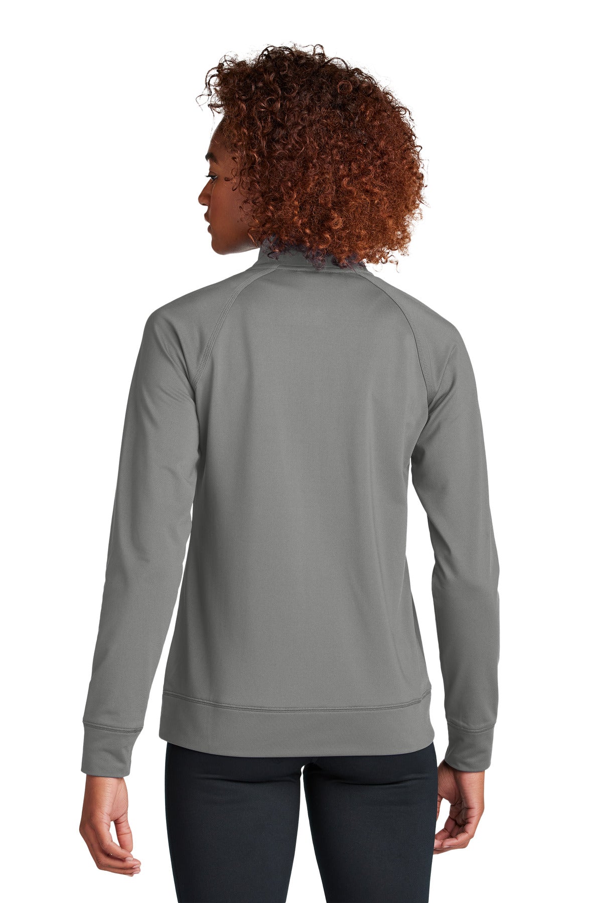 Custom Embroidered Sport-Tek Women's Sport-Wick Stretch Full-Zip Cadet Jacket LST857,Charcoal Grey
