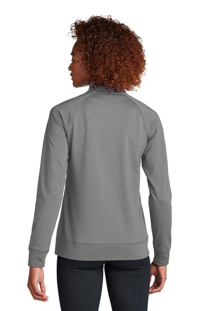 Custom Embroidered Sport-Tek Women's Sport-Wick Stretch Full-Zip Cadet Jacket LST857,Charcoal Grey