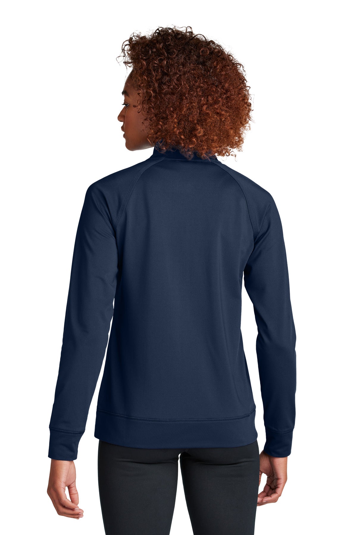 Custom Embroidered Sport-Tek Women's Sport-Wick Stretch Full-Zip Cadet Jacket LST857,True Navy