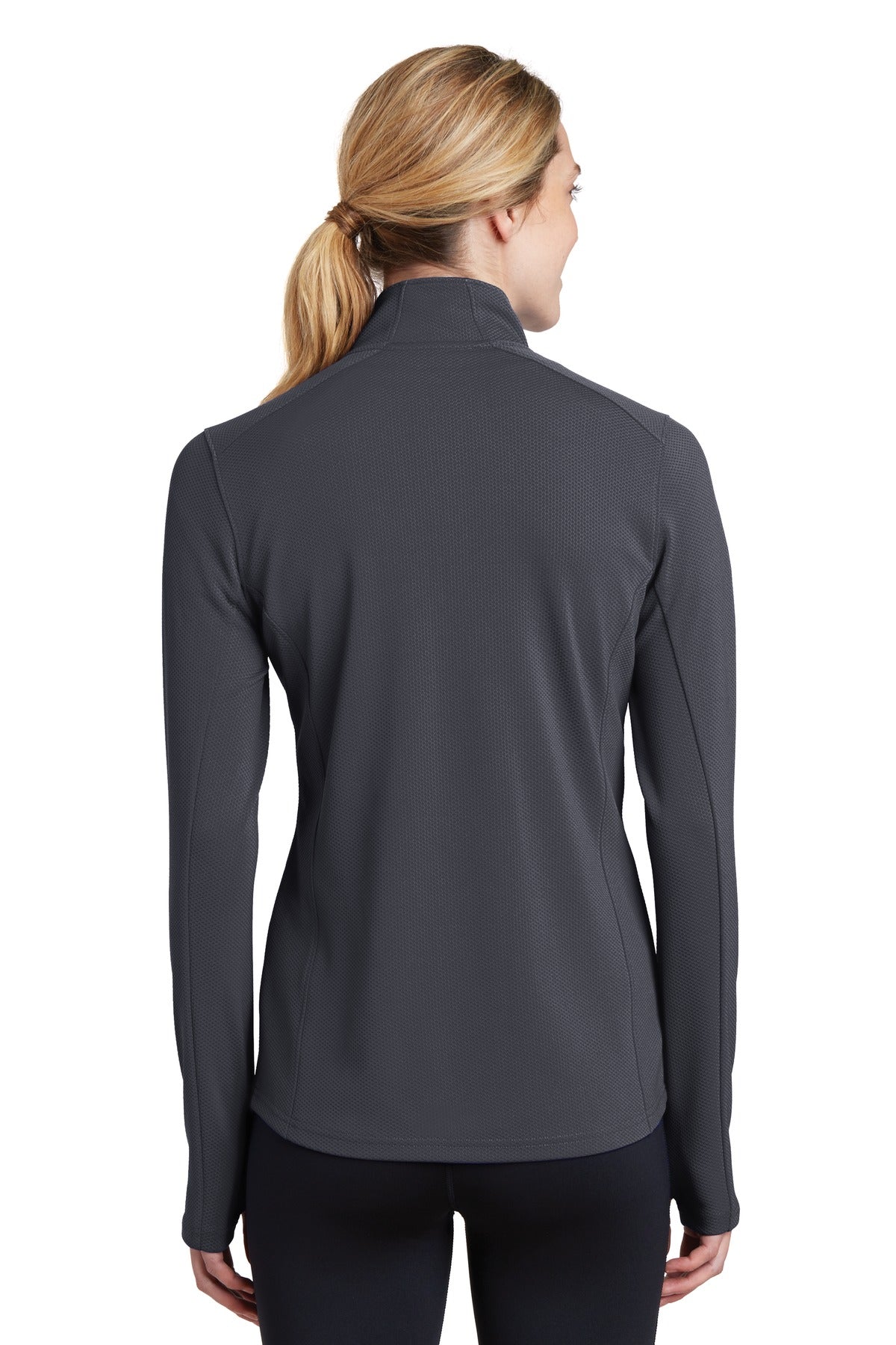 Custom Embroidered Sport-Tek Women's Sport-Wick Textured 1/4-Zip Pullover.  LST860,Iron Grey