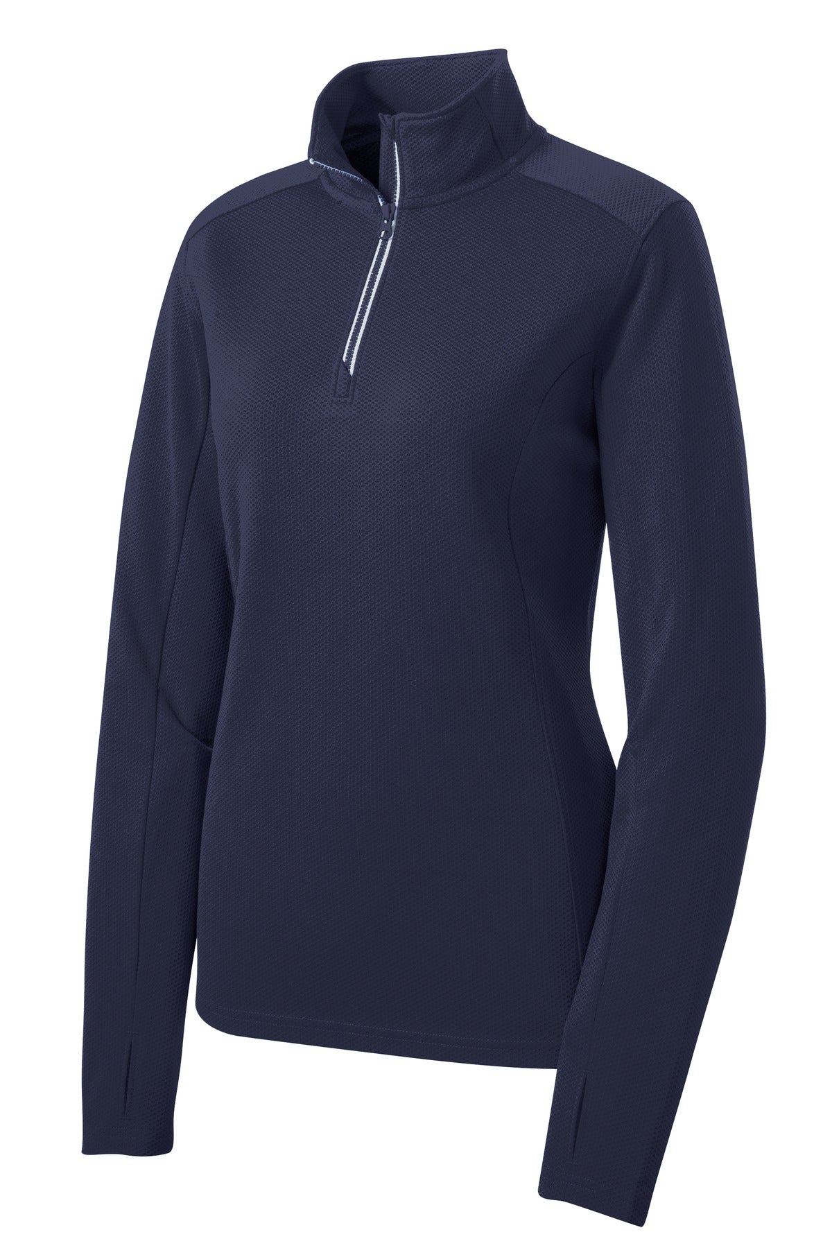 Sport-Tek Women's Sport-Wick Textured 1/4-Zip Pullover.  LST860