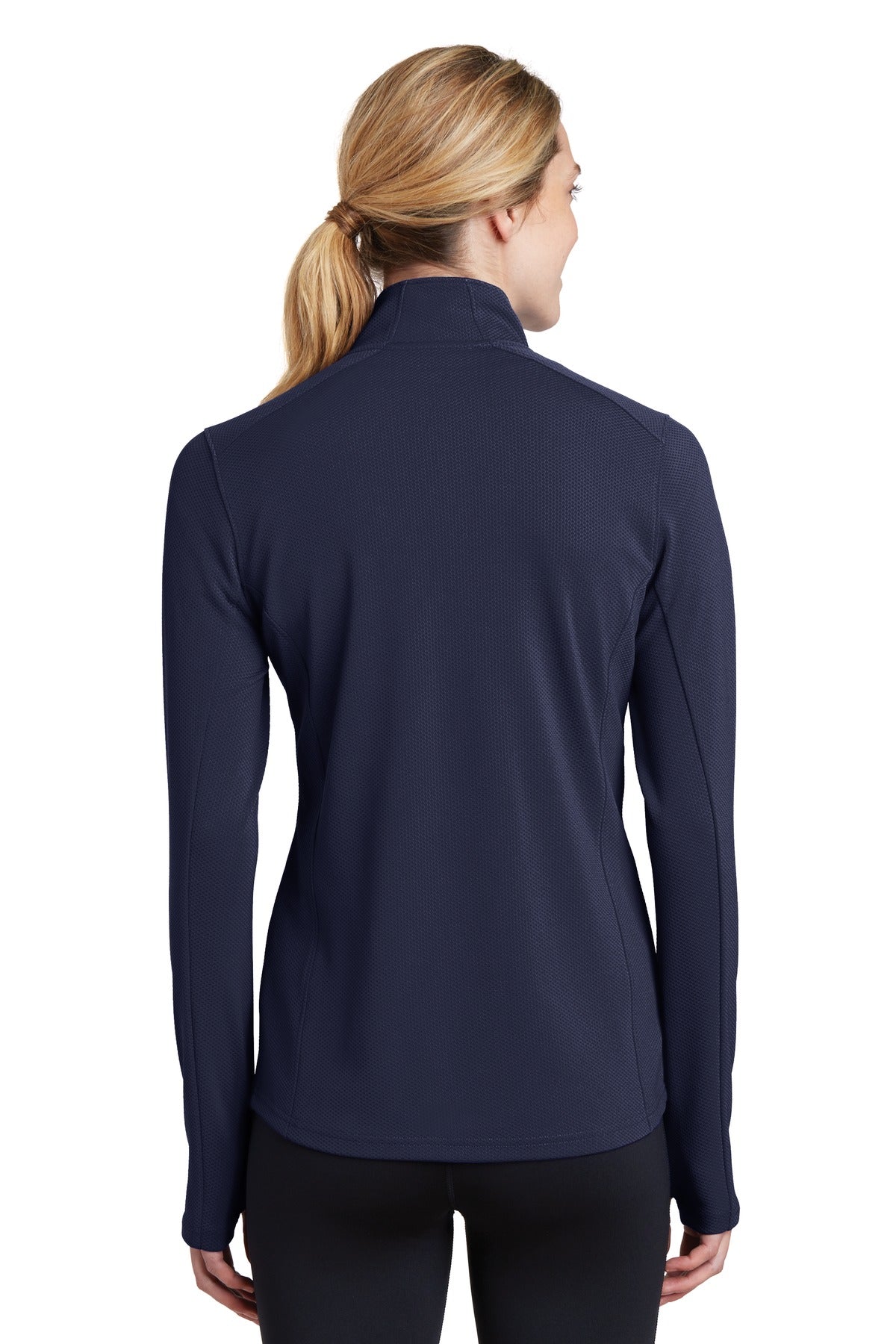 Custom Embroidered Sport-Tek Women's Sport-Wick Textured 1/4-Zip Pullover.  LST860,True Navy