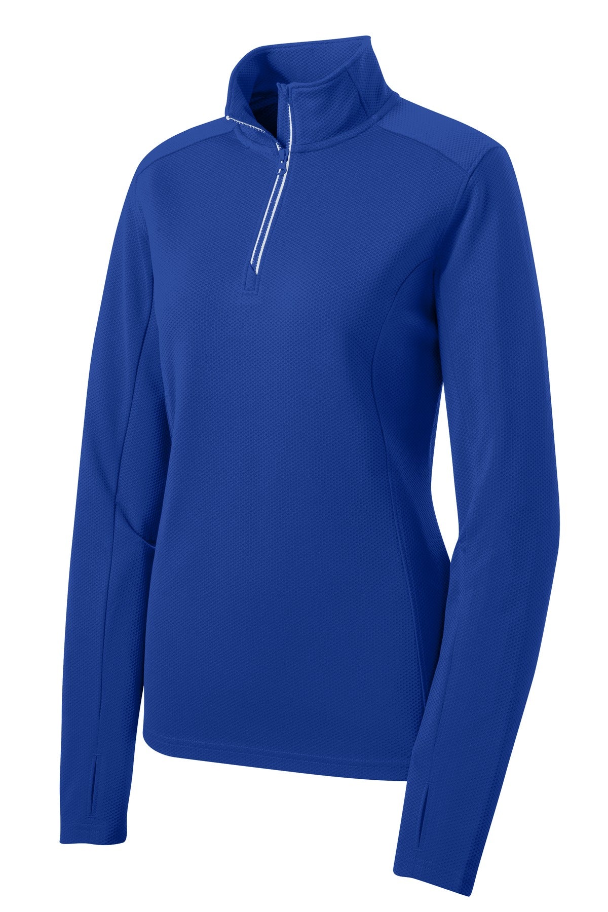 Sport-Tek Women's Sport-Wick Textured 1/4-Zip Pullover.  LST860