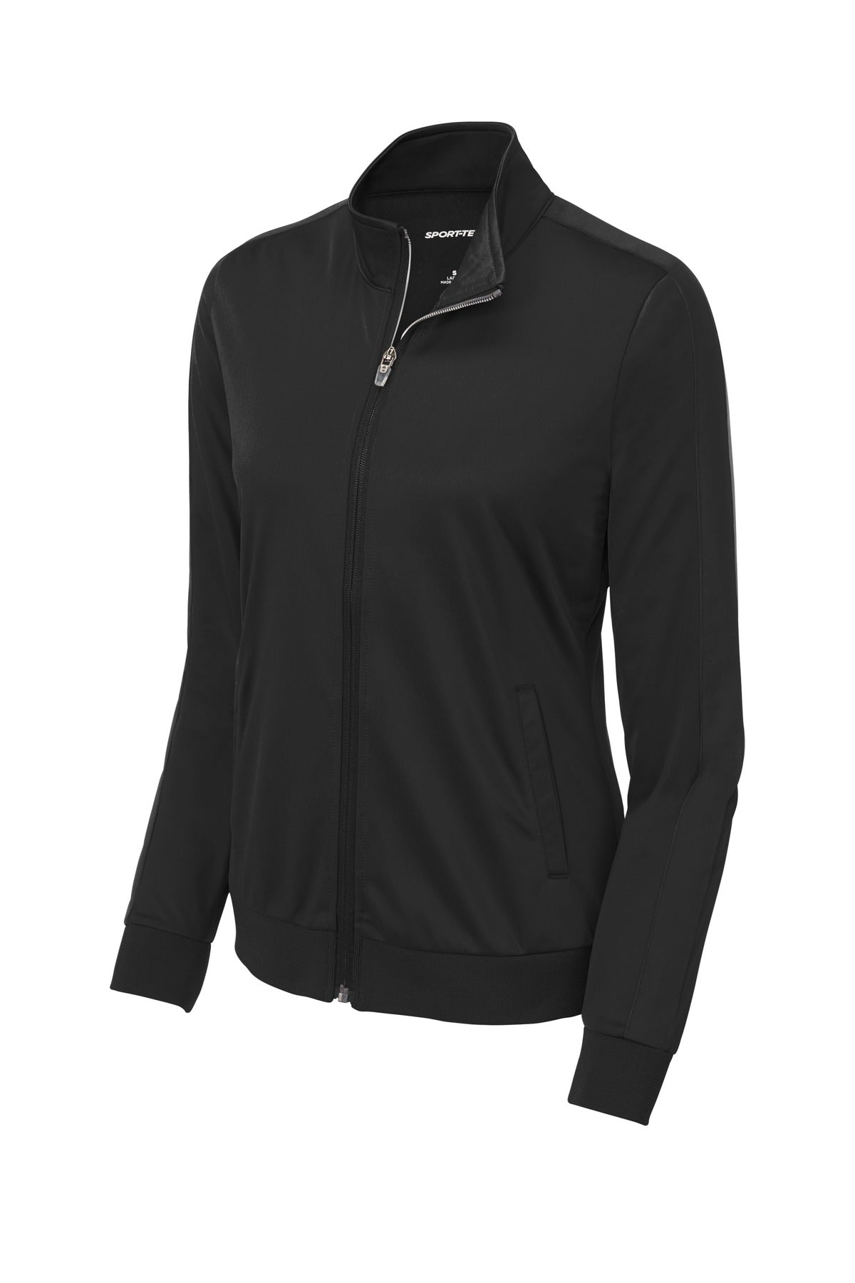 Sport-Tek  Ladies Tricot Sleeve Stripe Track Jacket. LST94