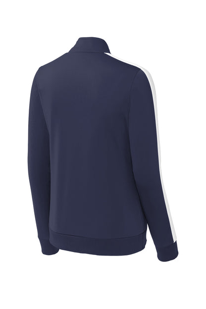 Sport-Tek  Ladies Tricot Sleeve Stripe Track Jacket. LST94