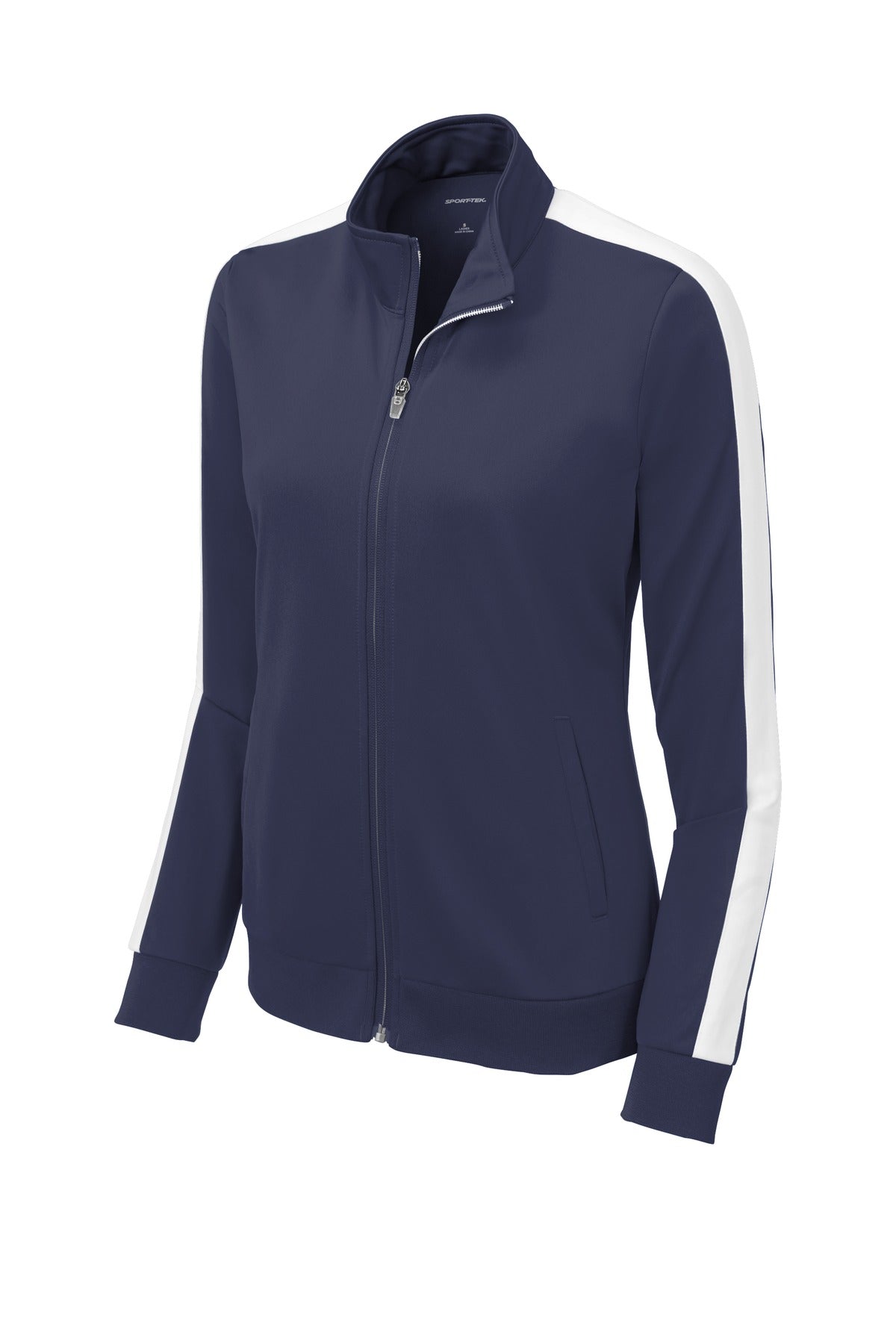 Sport-Tek  Ladies Tricot Sleeve Stripe Track Jacket. LST94