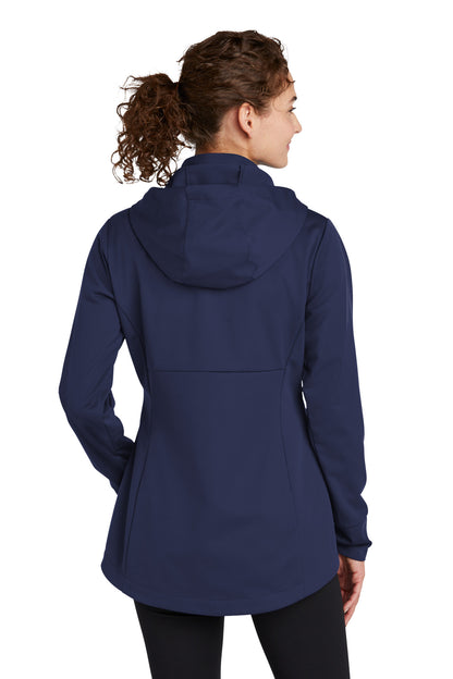 Custom Embroidered Sport-Tek Women's Hooded Soft Shell Jacket LST980,True Navy