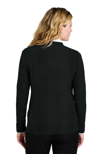 Custom Embroidered Port Authority Women's Easy Care V-Neck Sweater LSW2850,Deep Black